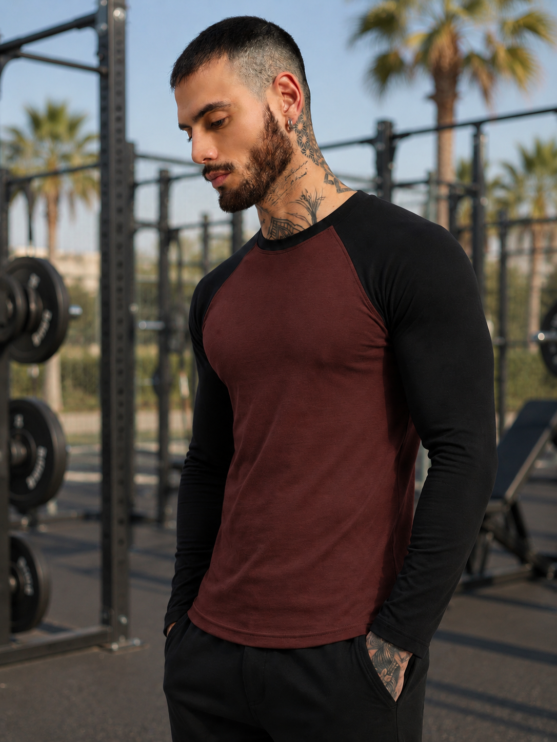 FITFLOW SLIM FIT SWEATSHIRT BROWN BLACK