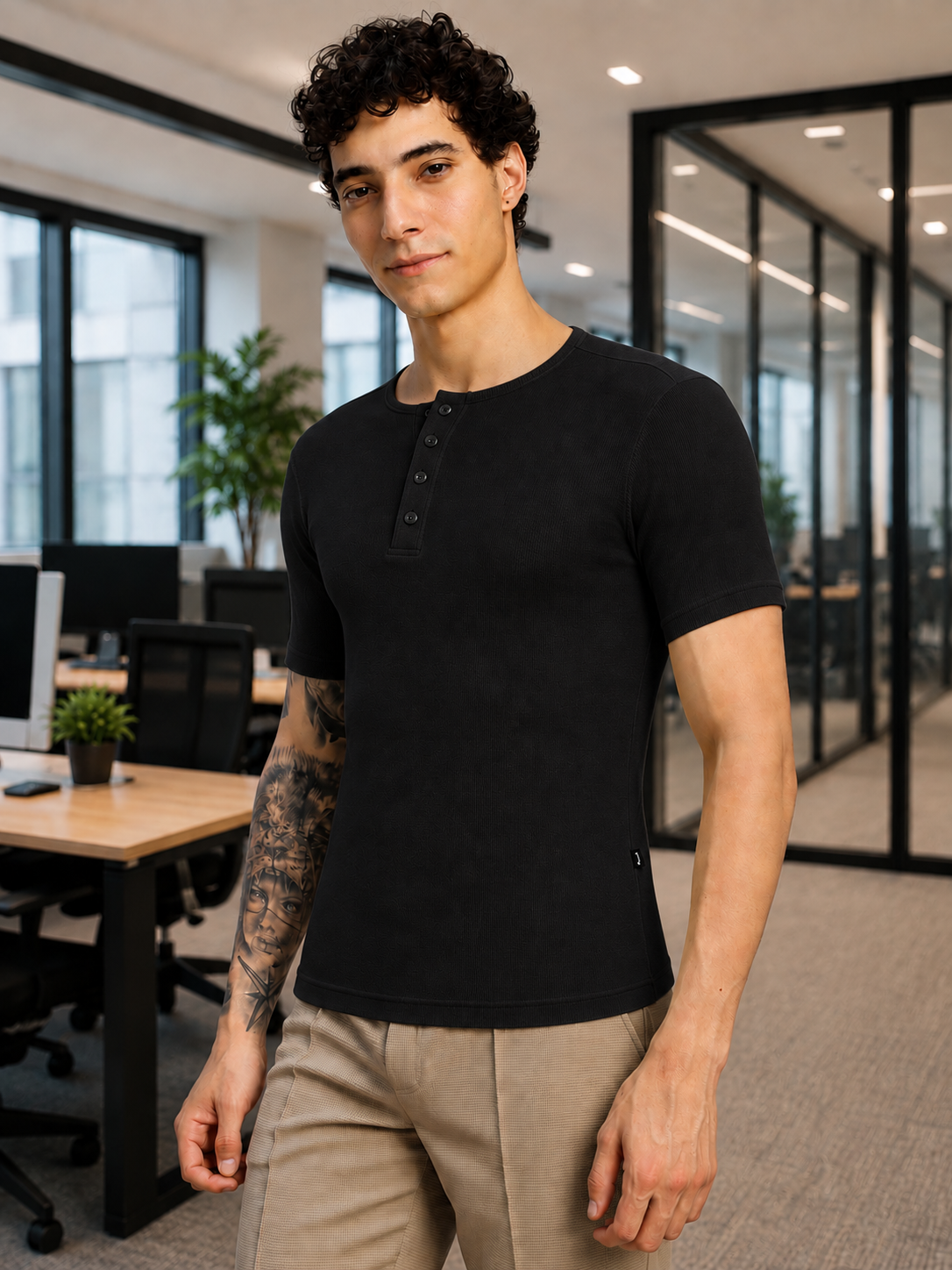 SPEARMINT VECTOR T-SHIRT BLACK