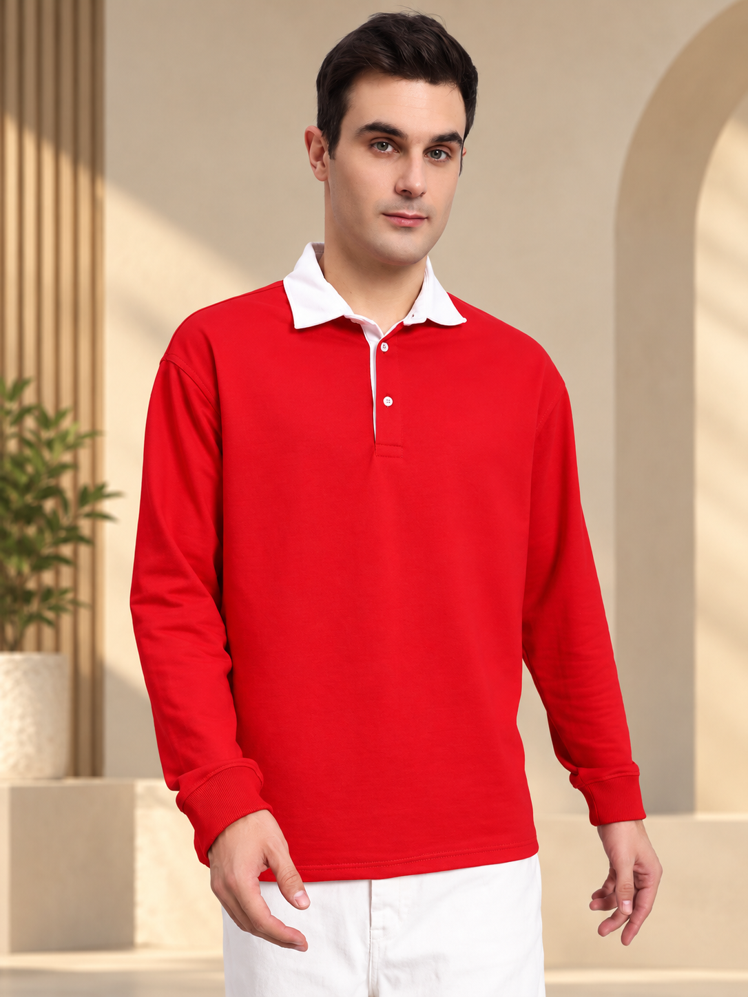 SAGOL POLO OVERSIZED SWEATSHIRT RED