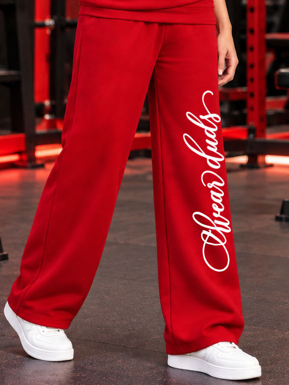 WOMEN BUILDS FREEDOM CASUAL JOGGERS RED
