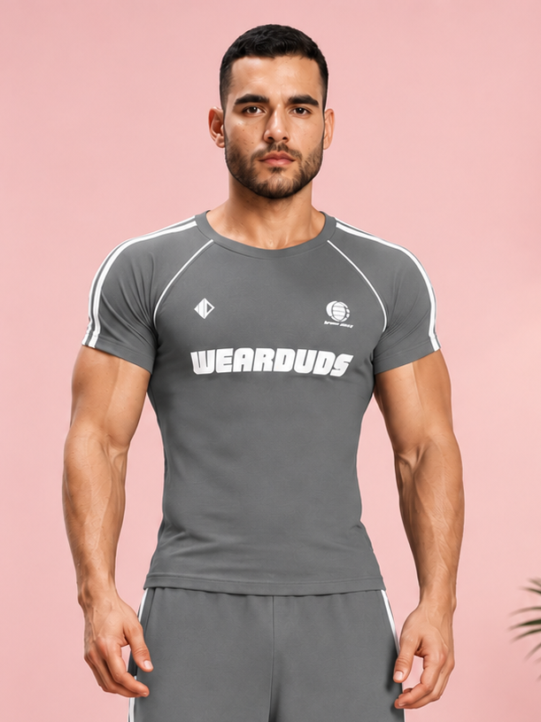 ROSTER RELAXED FIT T-SHIRT GREY WHITE