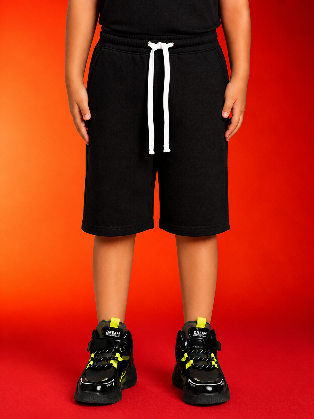 NEON RUSH SHORTS FOR BOYS GIRLS BLACK