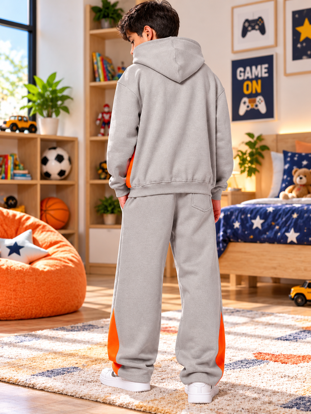 WORLDWIDE FLEECE CO-ORD FOR KIDS GREY