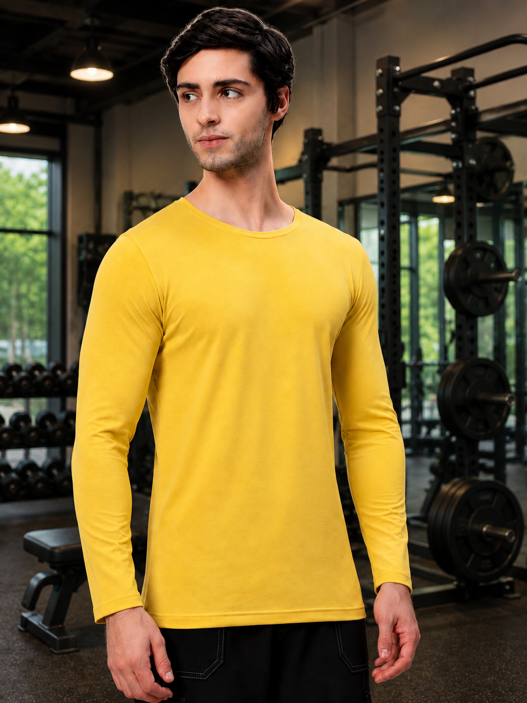 OMNI SLIM FIT SWEATSHIRT YELLOW