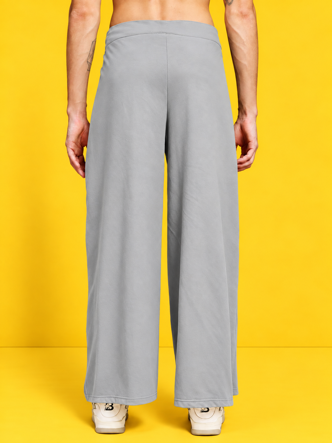 WIDE LEG FLOWY LOUNGE JOGGERS GREY