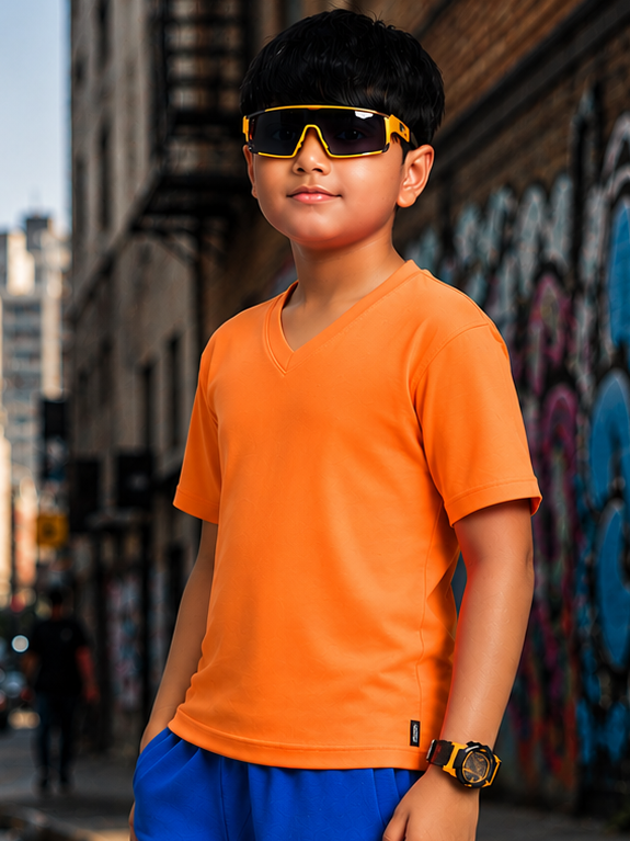 COOLFIT T-SHIRT FOR BOYS GIRLS ORANGE