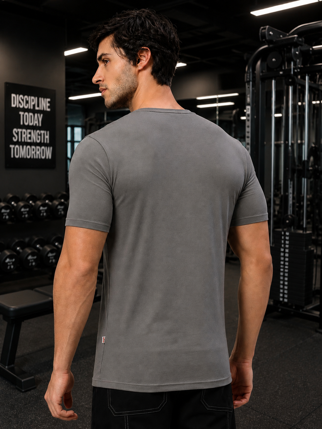 BEDROCK FIT REGULAR FIT T-SHIRT GREY