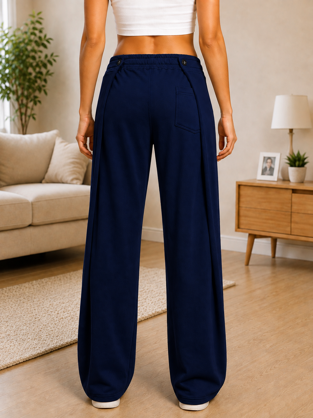 WOMEN OMEGA FLOW WIDE FIT JOGGERS BLUE
