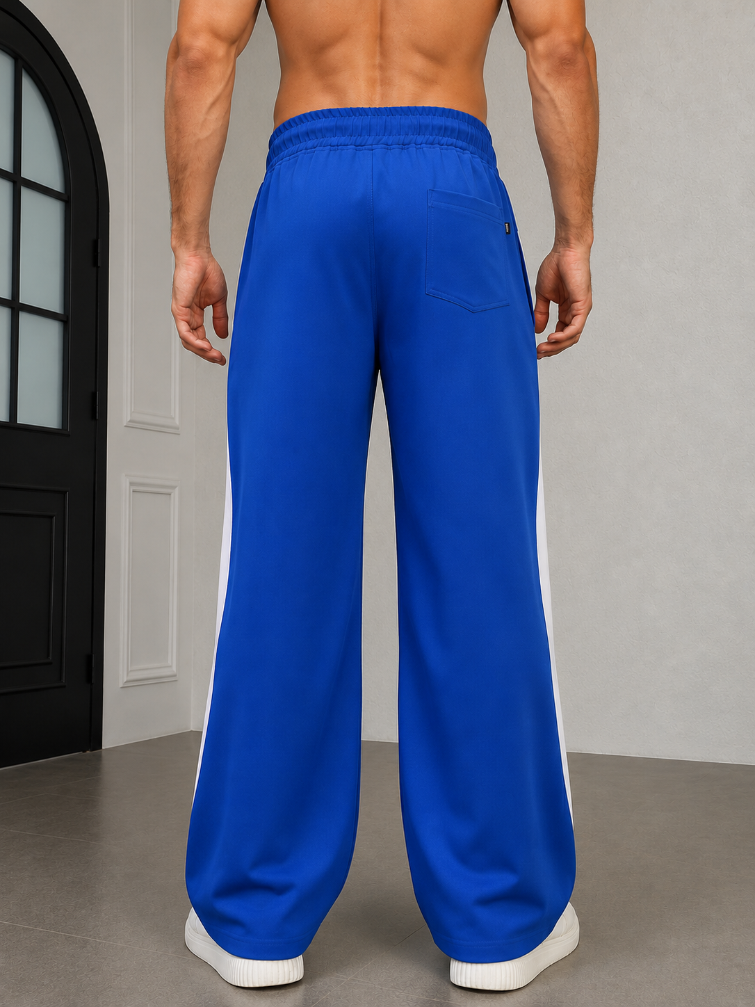 PULSE RELAXED-FIT JOGGERS BLUE WHITE