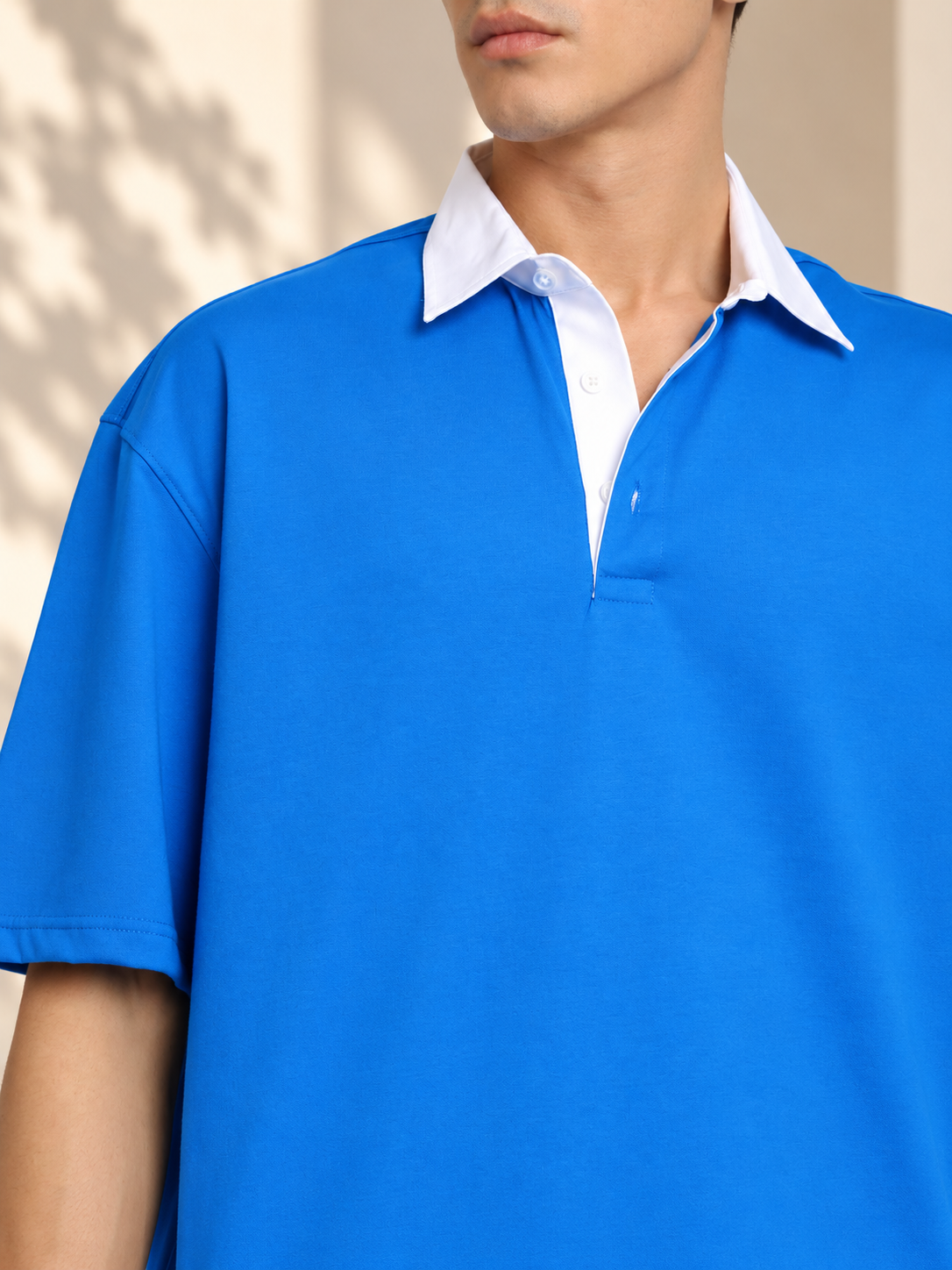 SAGOL POLO OVERSIZED POLO T-SHIRT ROYAL BLUE