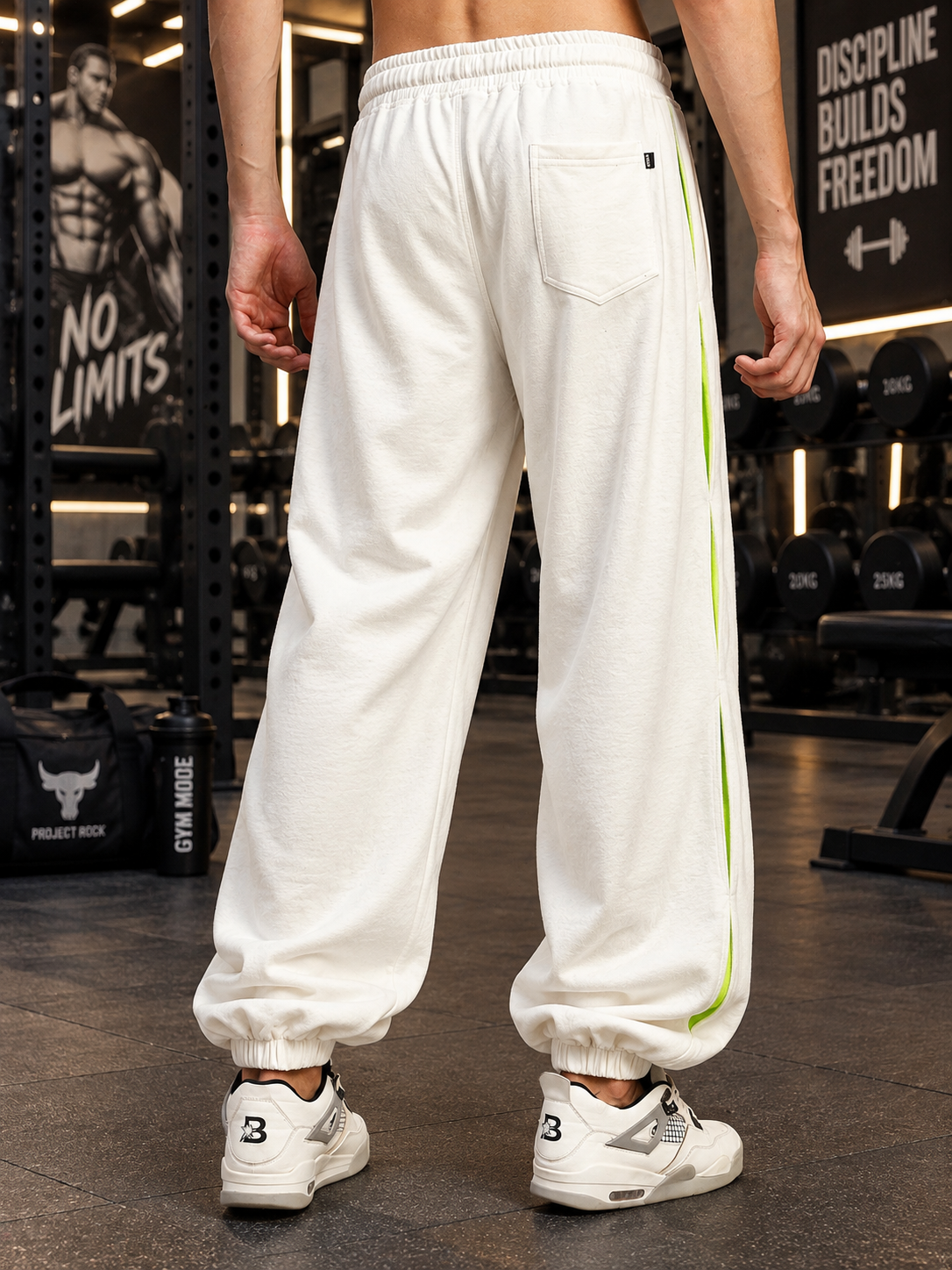 CURIOUS GRAPHIC JOGGERS OFF WHITE