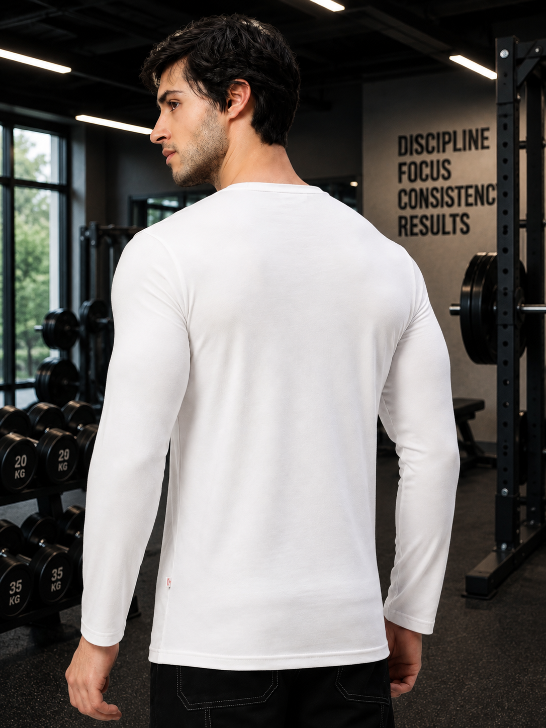 OMNI SLIM FIT SWEATSHIRT WHITE