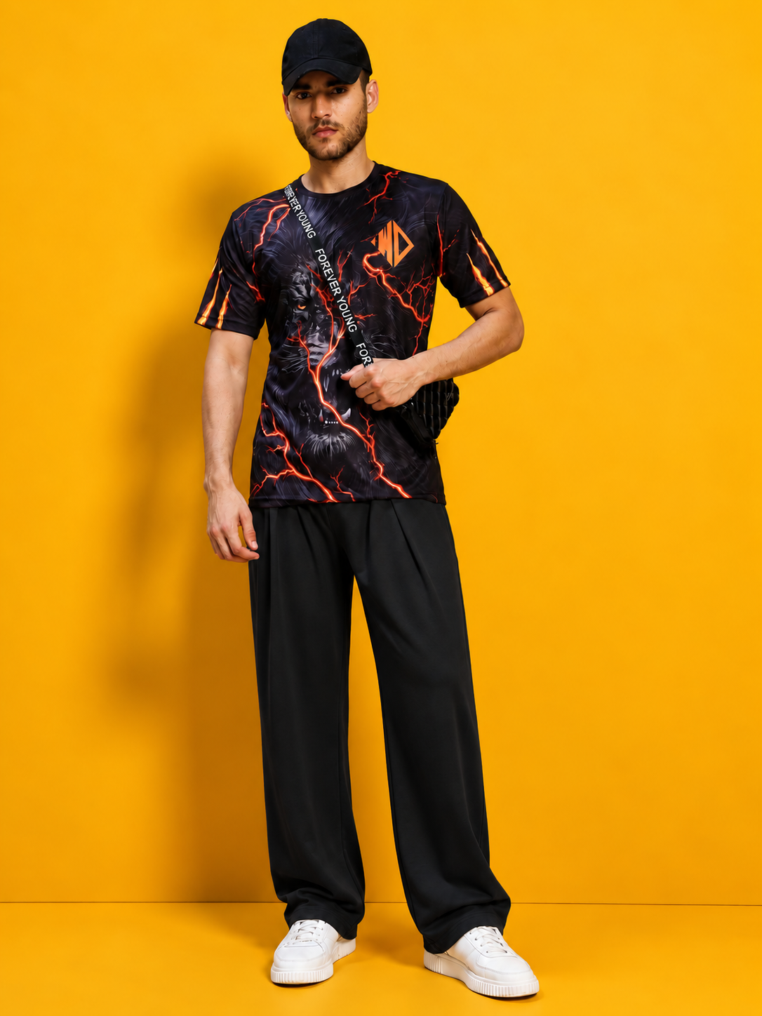 DRAPE TAILORED FIT JOGGERS BLACK