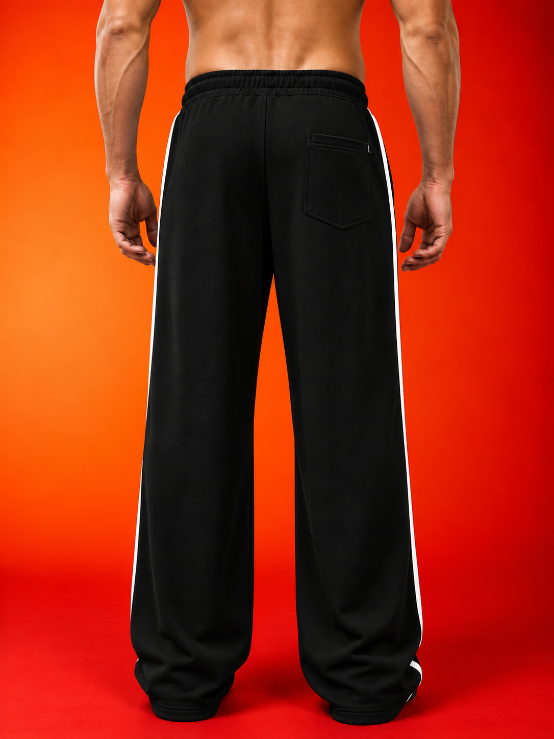 ROSTER RELAXED FIT JOGGERS BLACK WHITE