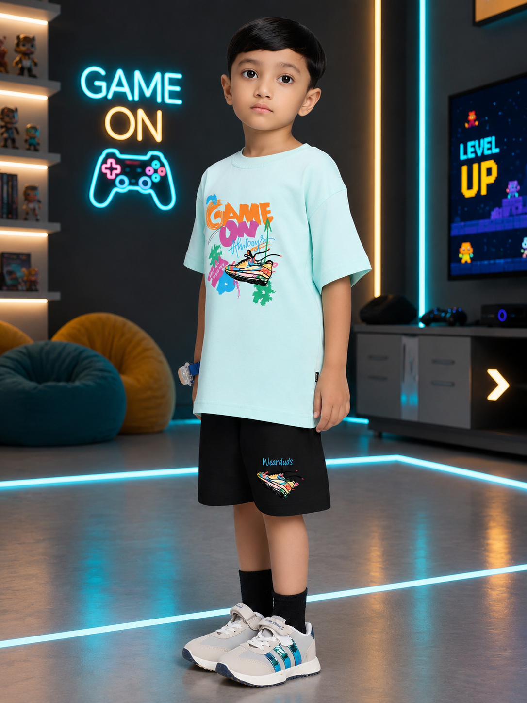 ICE MINT GAME T-SHIRT FOR BOYS GIRLS SKY BLUE