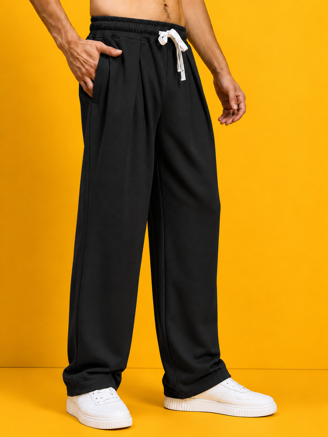 DRAPE TAILORED FIT JOGGERS BLACK
