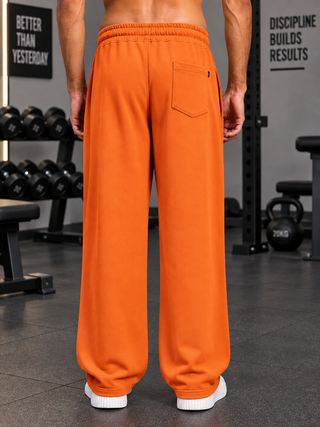 DRAPE TAILORED FIT JOGGERS ORANGE