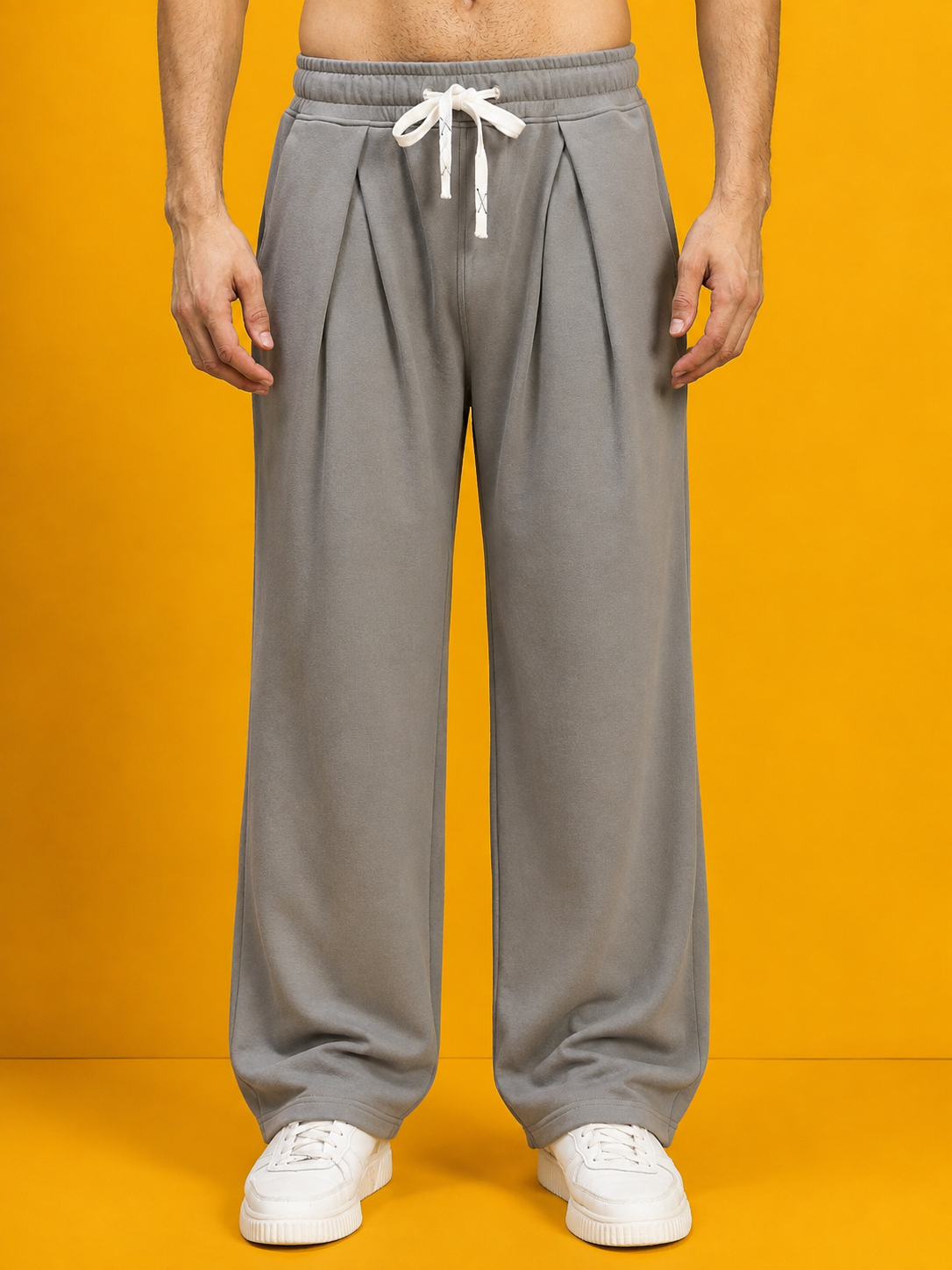 DRAPE TAILORED FIT JOGGERS GREY