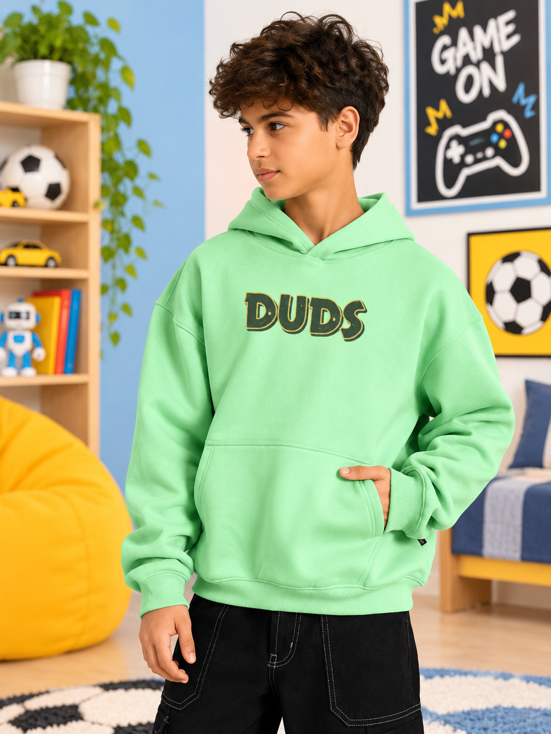 JUDY NICK ZOOTOPIA FLEECE HOODIE KIDS GREEN