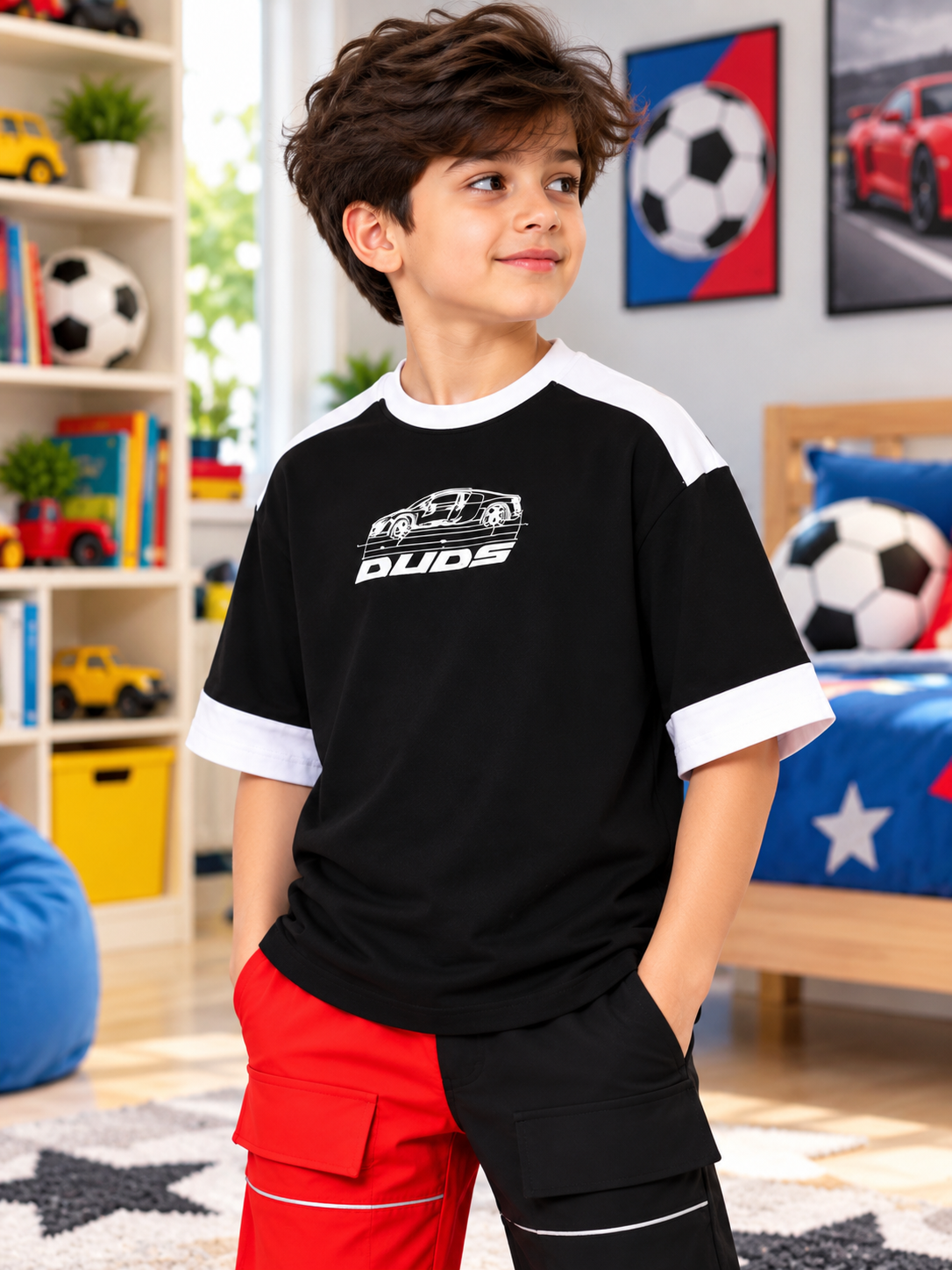 AUDI R8 OVERSIZED T-SHIRT FOR BOYS GIRLS BLACK