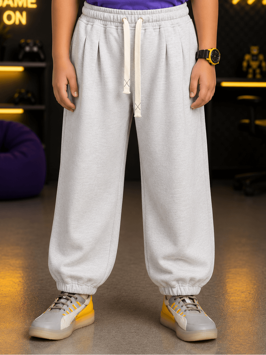 COOLFIT JOGGER FOR BOYS GIRLS WHITE shown in grey with a comfortable fit, perfect for active kids.