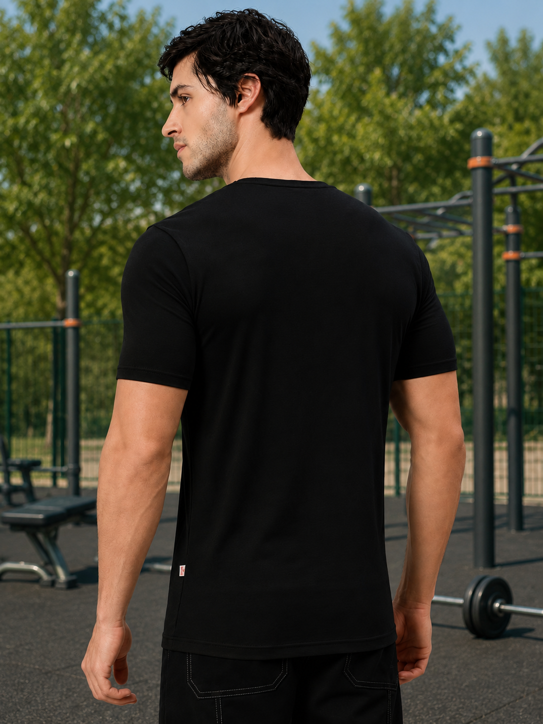 BEDROCK FIT REGULAR FIT T-SHIRT BLACK