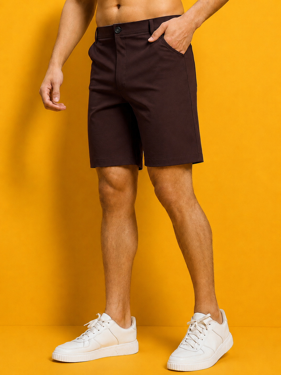 PRIME FIT PERFORMANCE REGULAR SHORTS MAROON