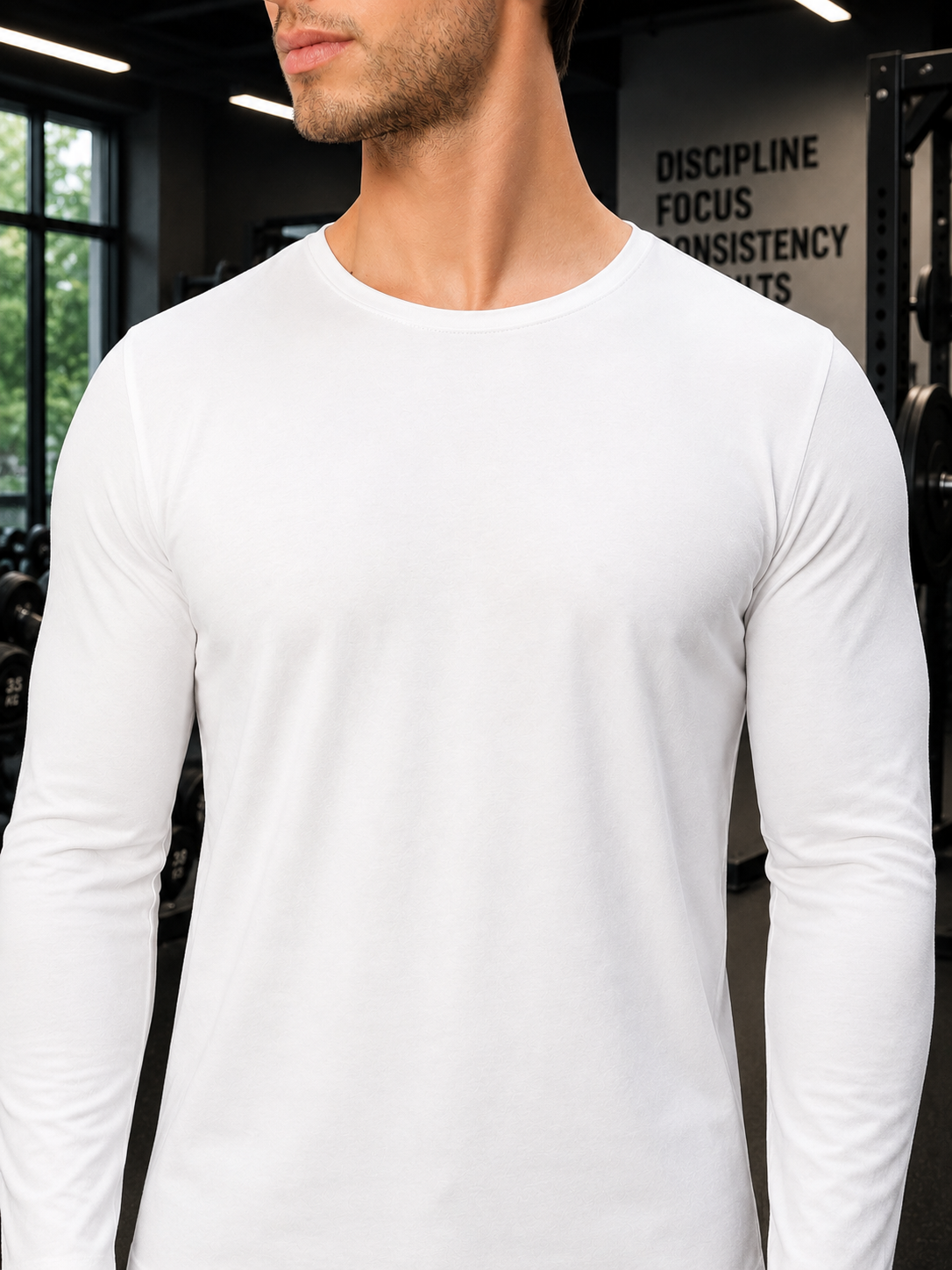 OMNI SLIM FIT SWEATSHIRT WHITE