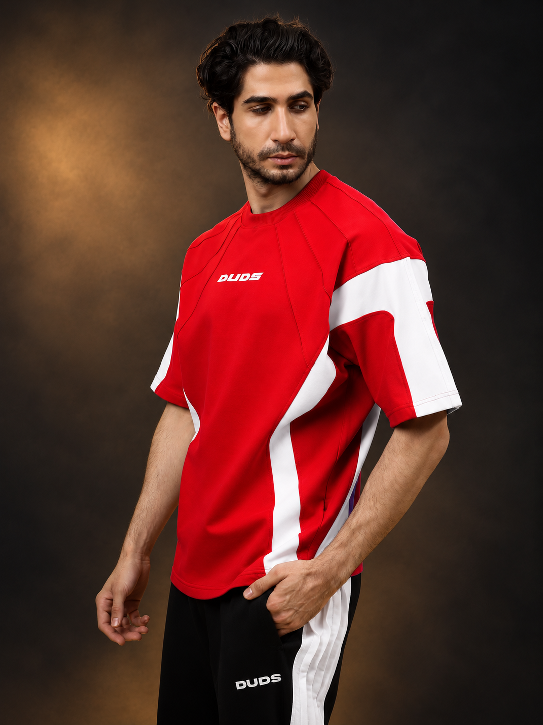 WILD FORCE OVER-SIZED T-SHIRT RED WHITE