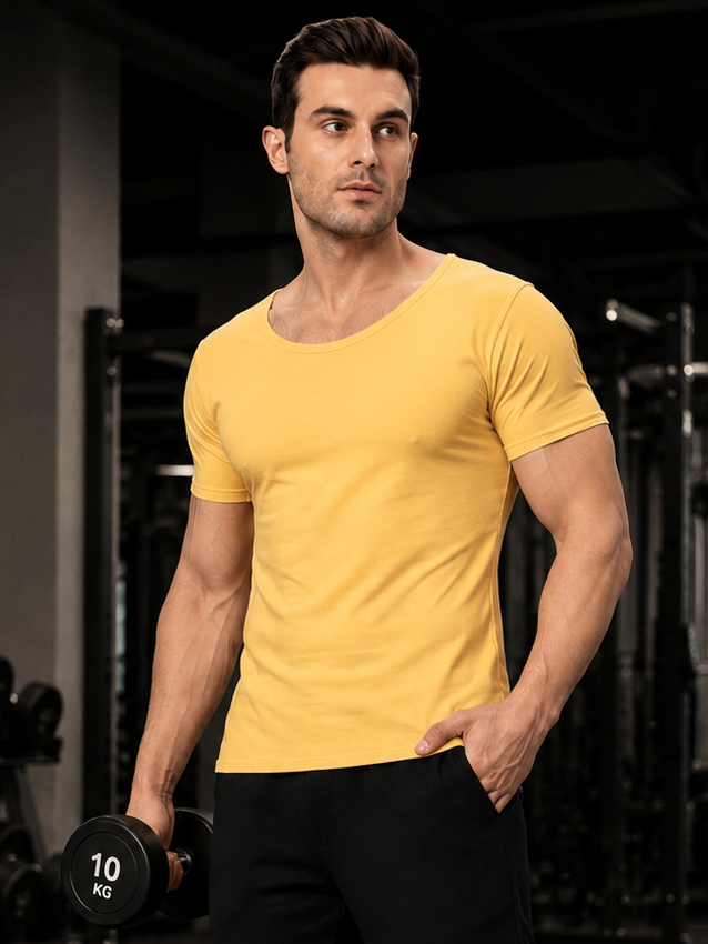 RICKY REGULAR FIT T-SHIRT YELLOW