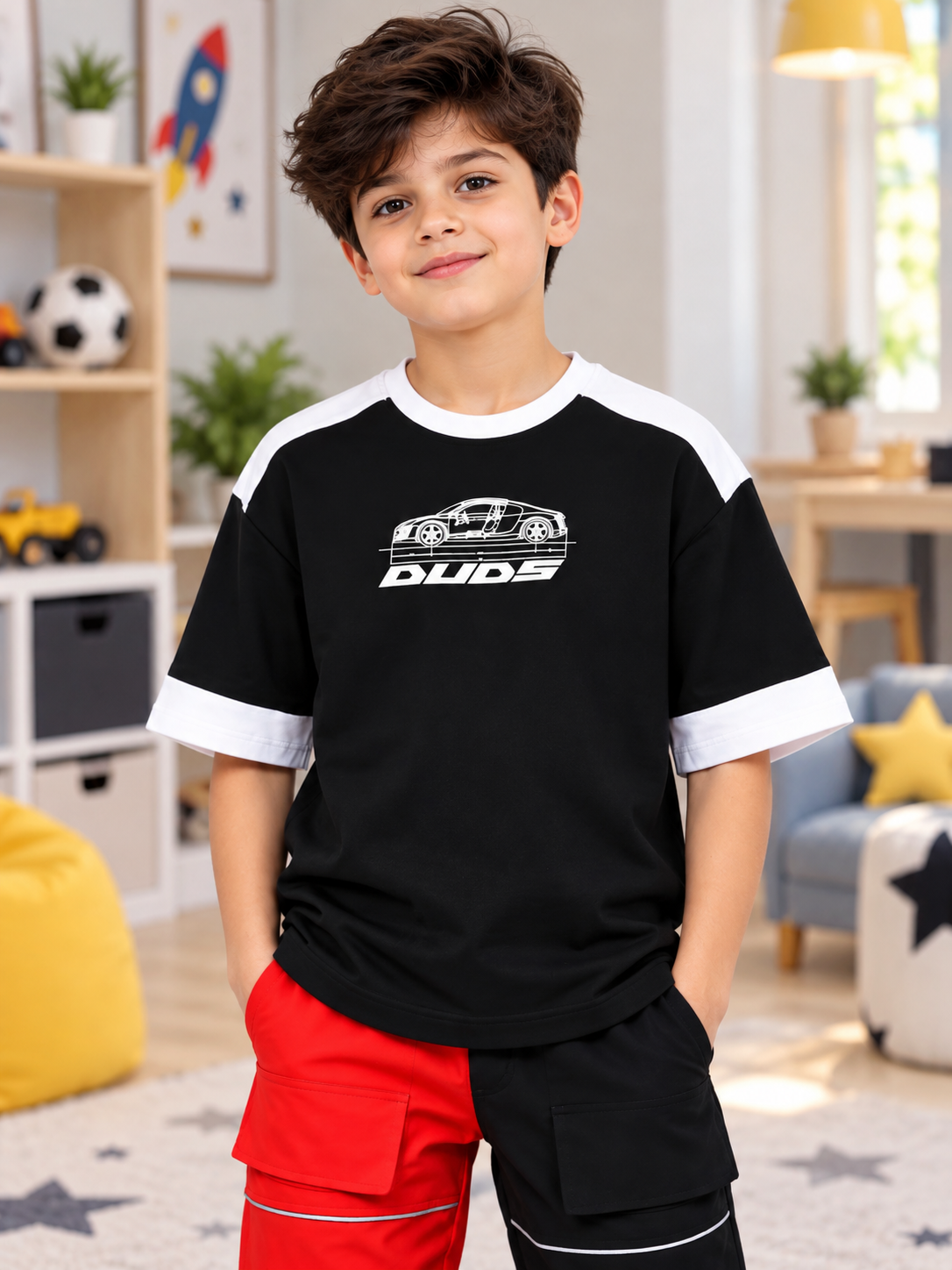 AUDI R8 OVERSIZED T-SHIRT FOR BOYS GIRLS BLACK