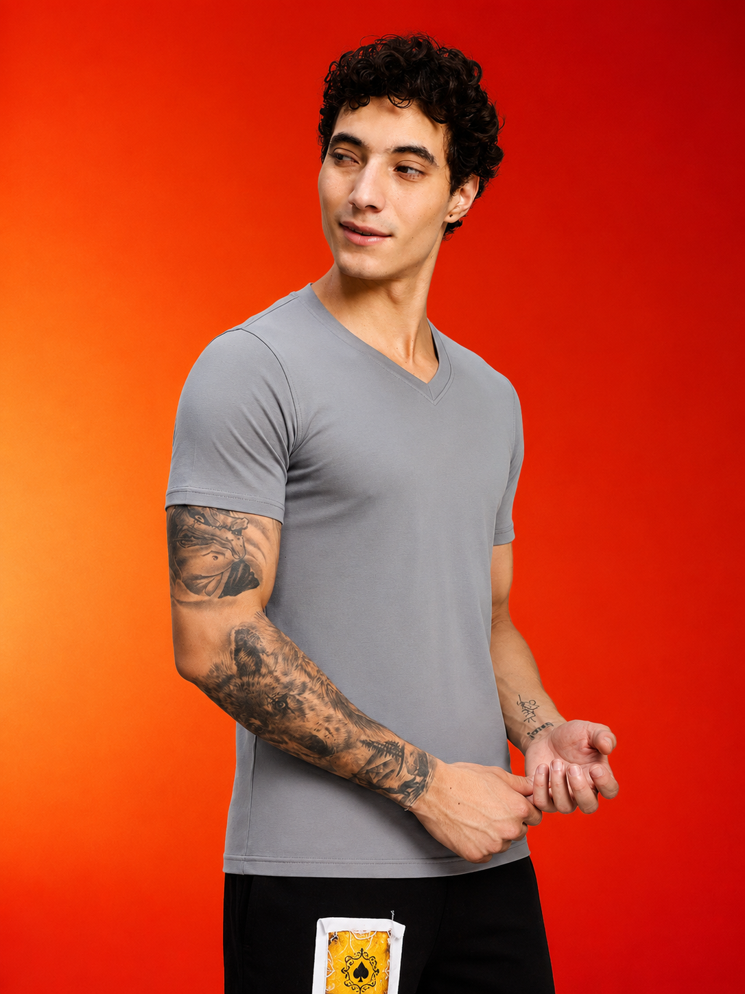 CORE SHORT REGULAR FIT T-SHIRT GREY