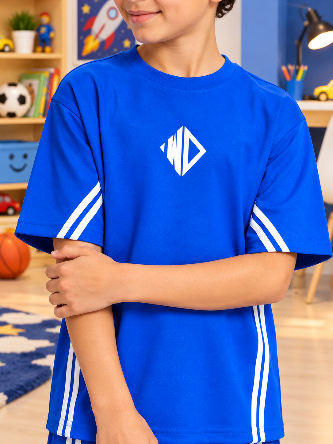 OUTLOOK HALF CO-ORD FOR BOYS GIRLS BLUE