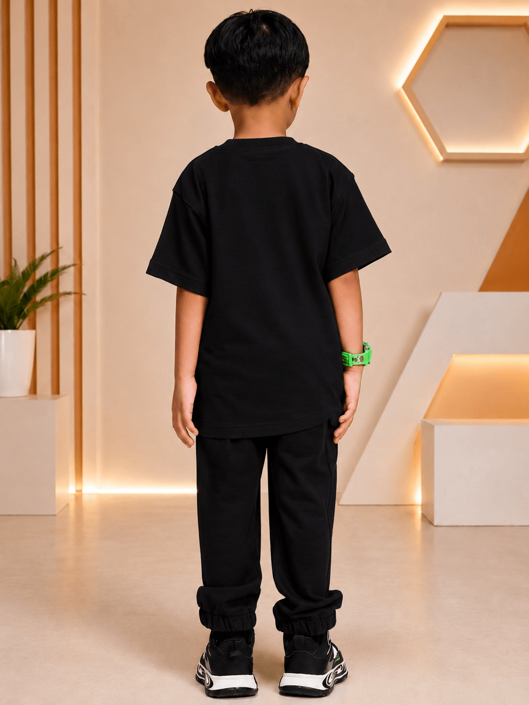 CUTE BLUE PUPPY PRINT CO-ORD FOR BOYS GIRLS BLACK