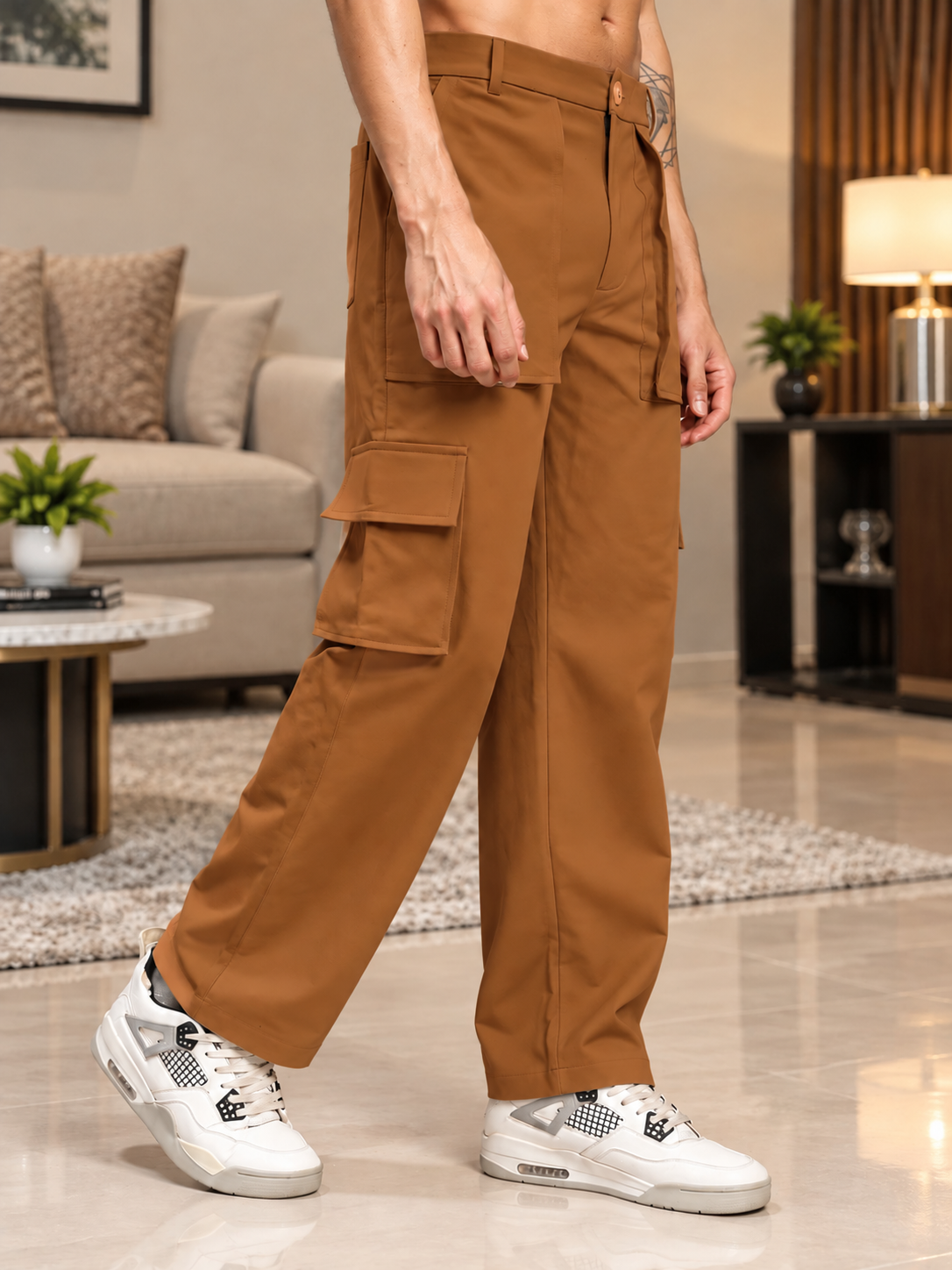 URBAN STREETWEAR OVERSIZED CARGO BROWN