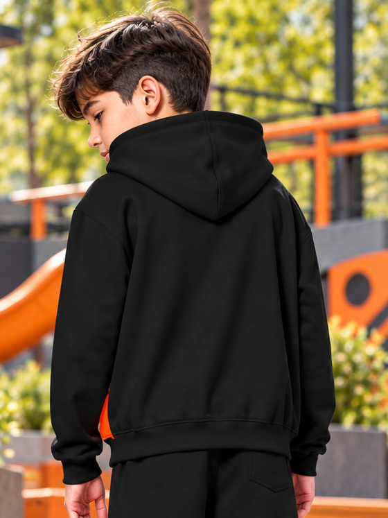 WORLDWIDE FLEECE HOODIE KIDS BLACK