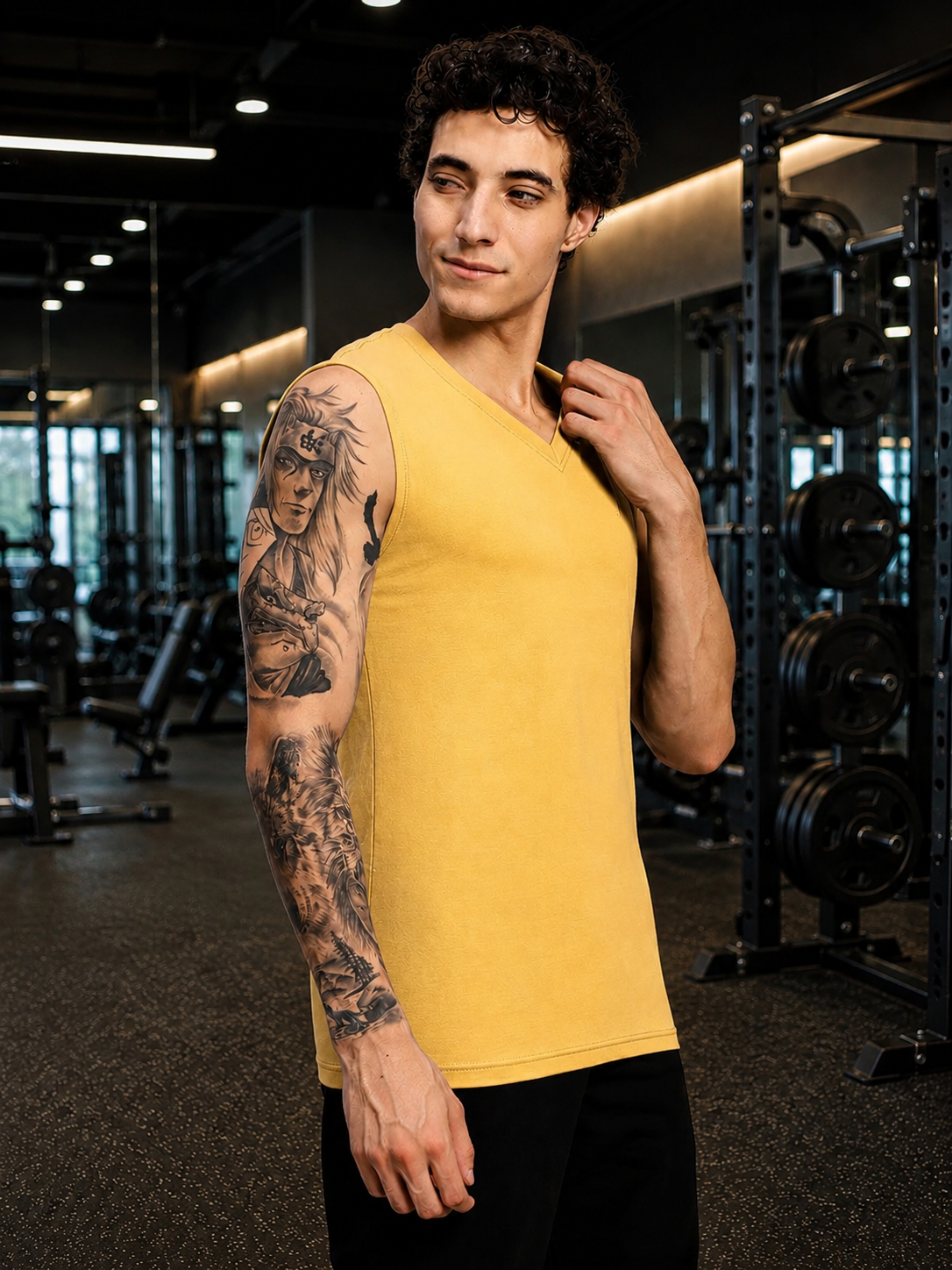 LEVELUP GAMER SLEEVELESS T-SHIRT YELLOW