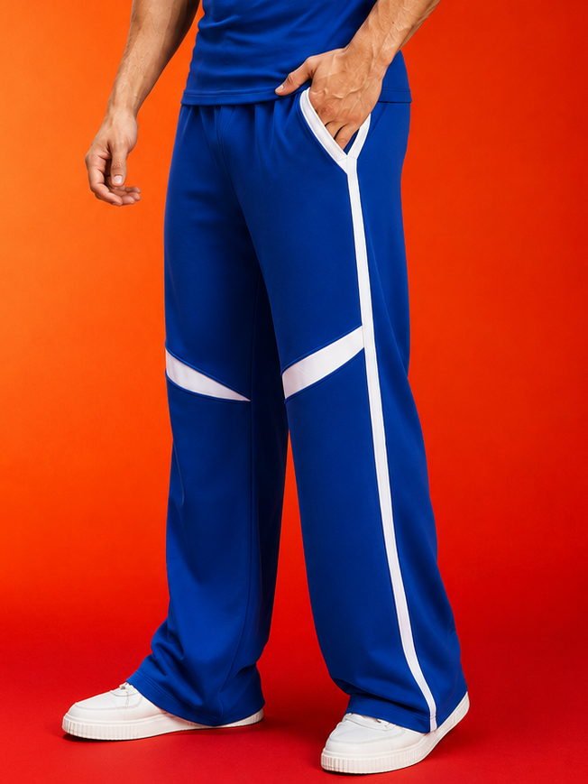 ROSTER FIT JOGGERS BLUE WHITE