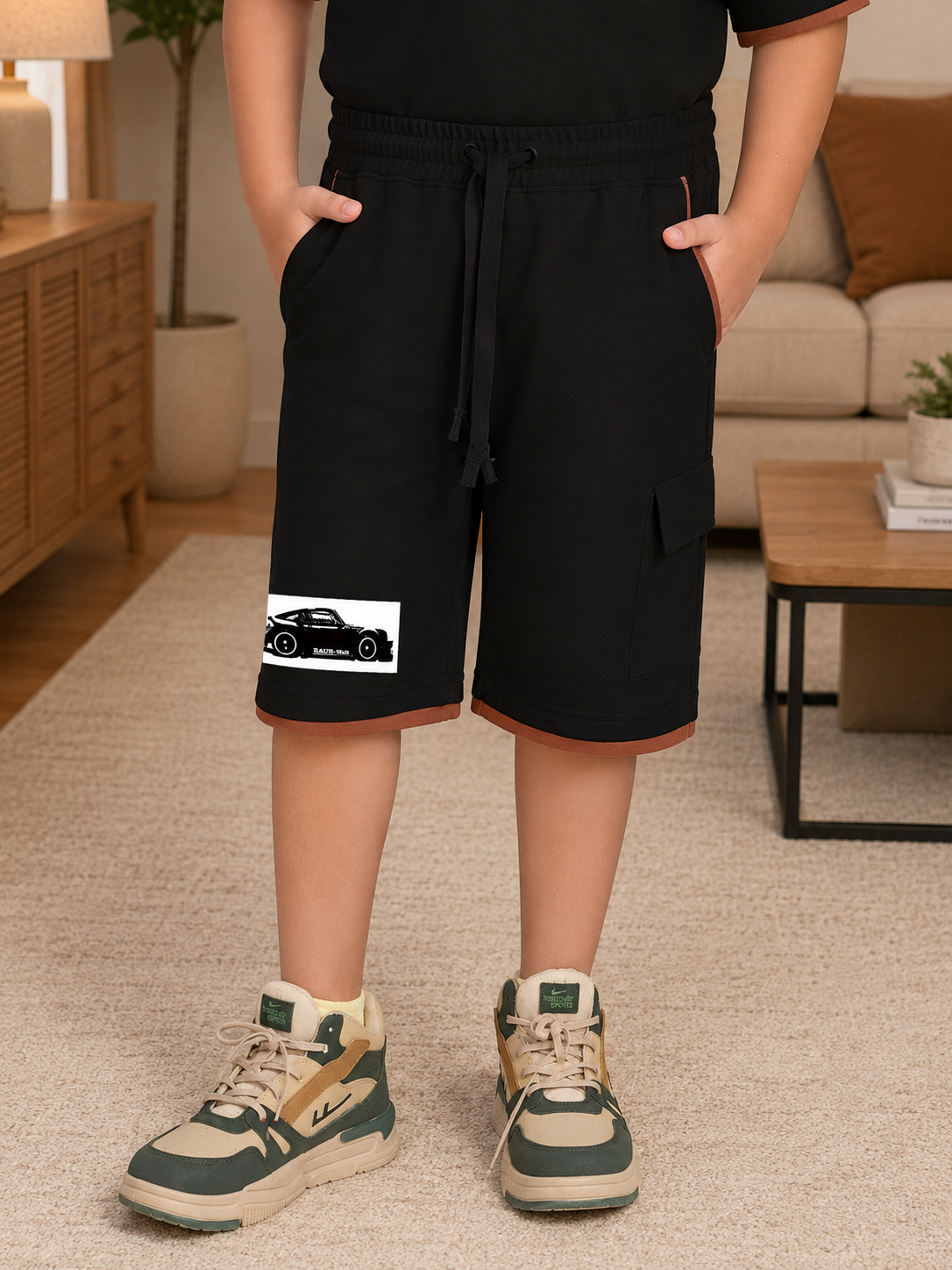 SPEED CLUB SET SHORTS FOR BOYS GIRLS BLACK