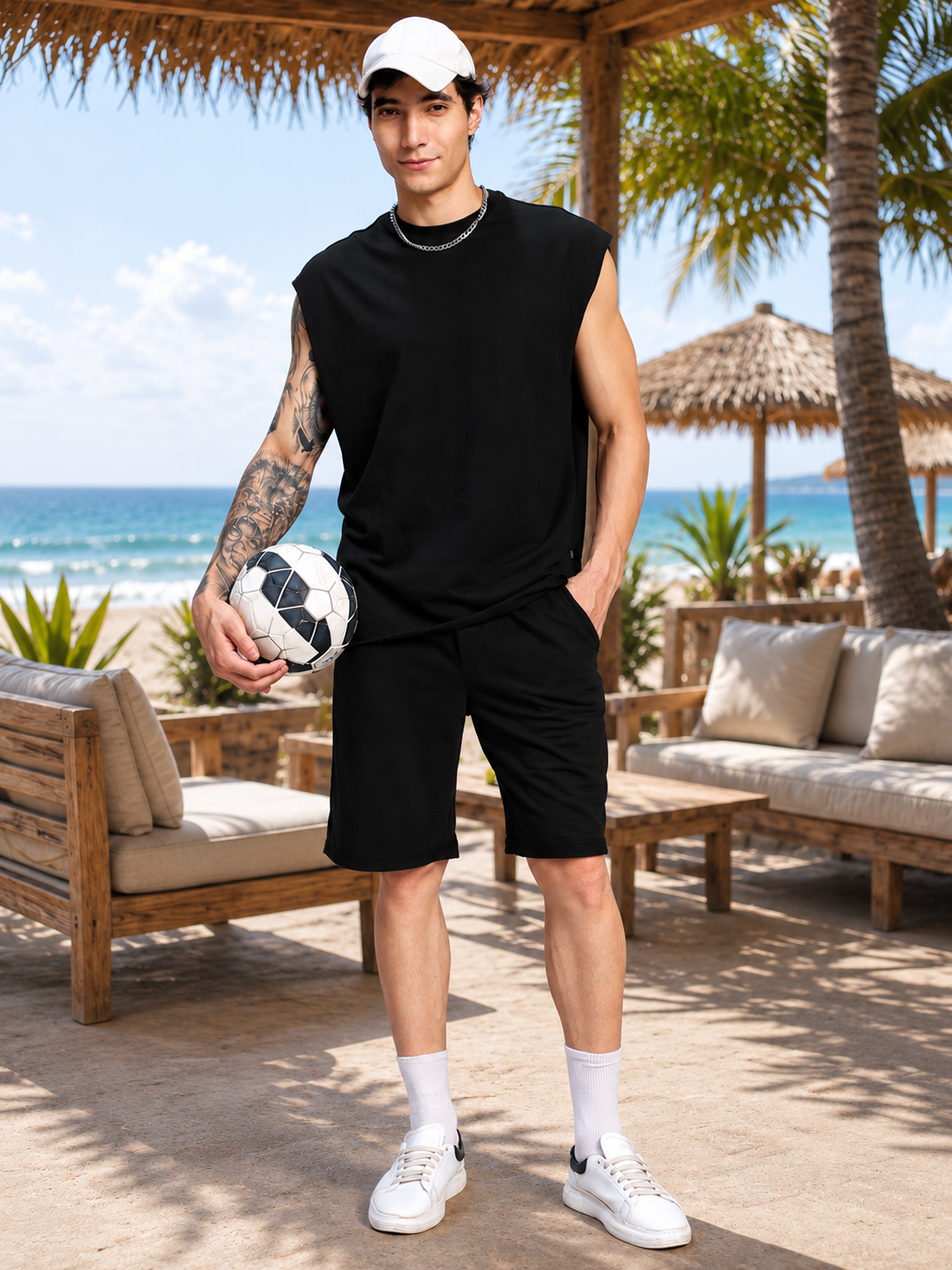 DRIVE MONOCHROME CO-ORD SET BLACK
