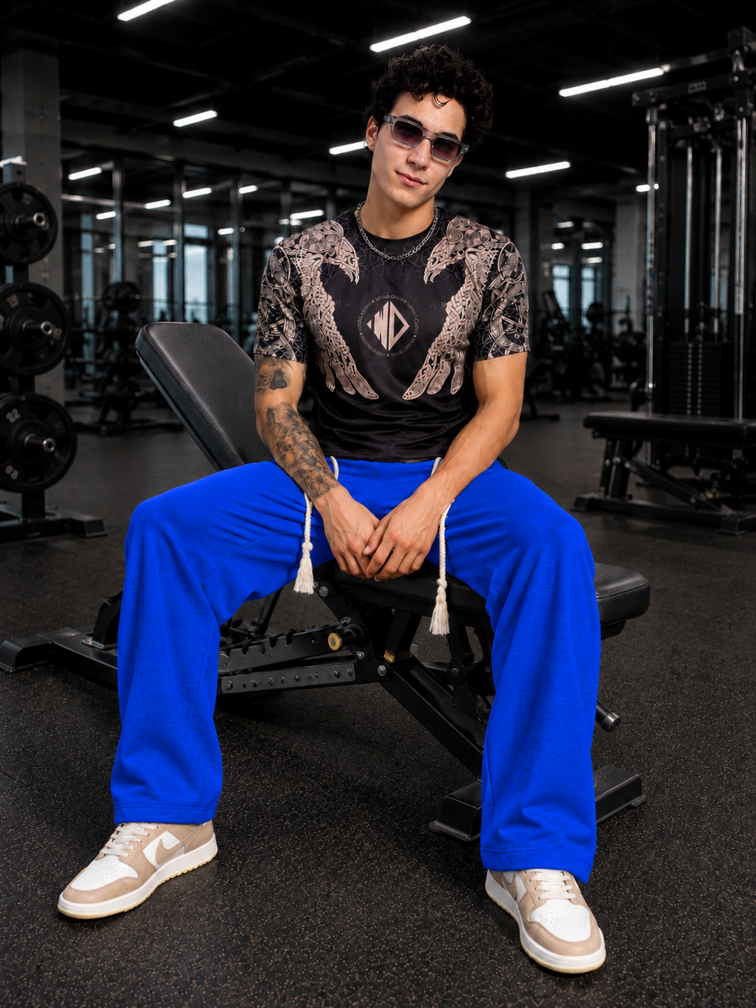 BAGGY DRIFT LIGHT JOGGER MELANGE BLUE