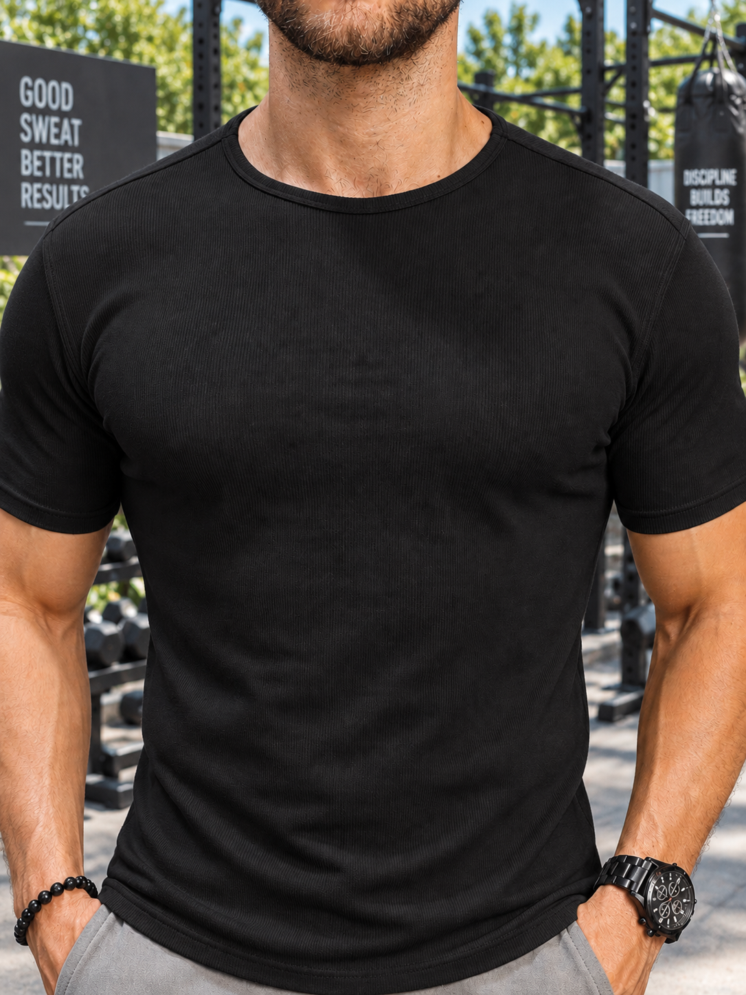 FROSTED AGATE T-SHIRT BLACK