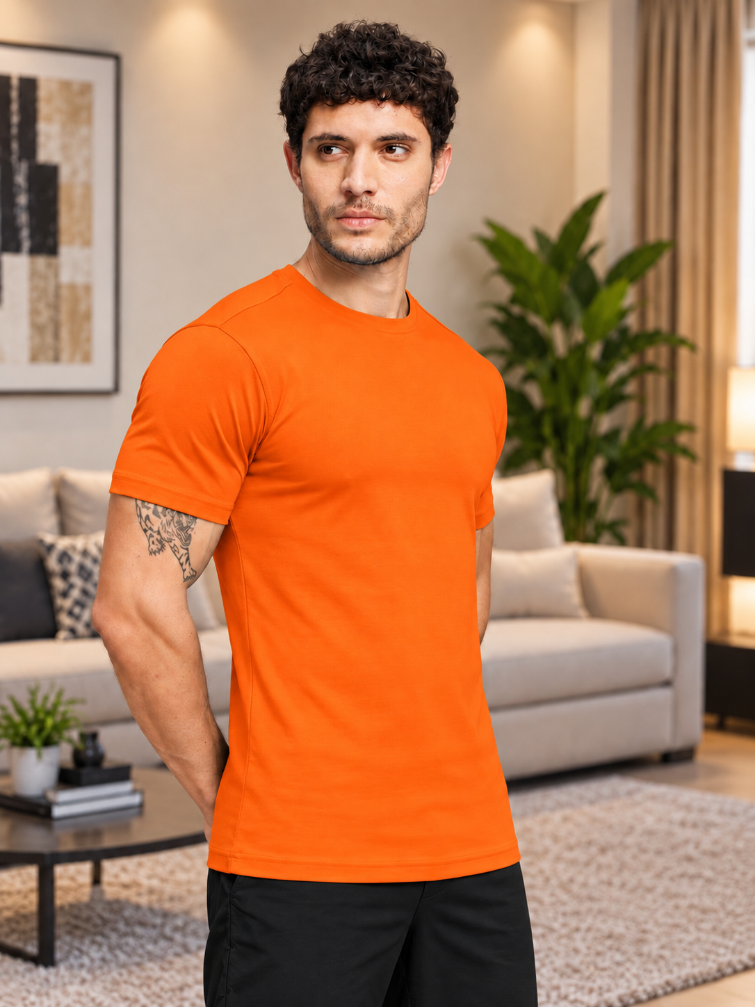 CLASSIC SLIM FIT T-SHIRT ORANGE