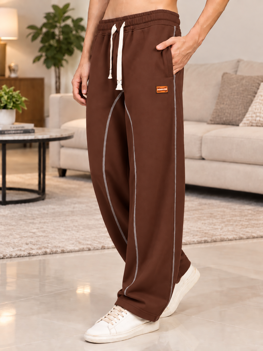 BEAT MODE FIT JOGGERS DARK BROWN