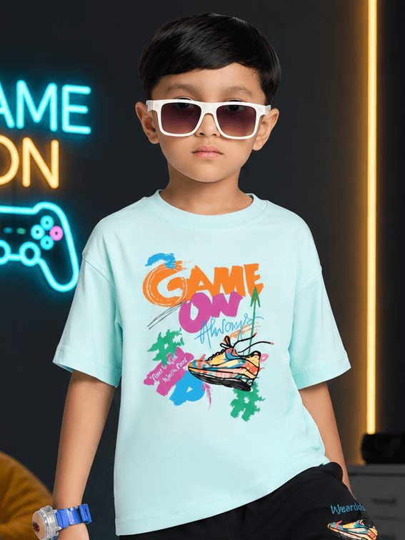 ICE MINT GAME T-SHIRT FOR BOYS GIRLS SKY BLUE