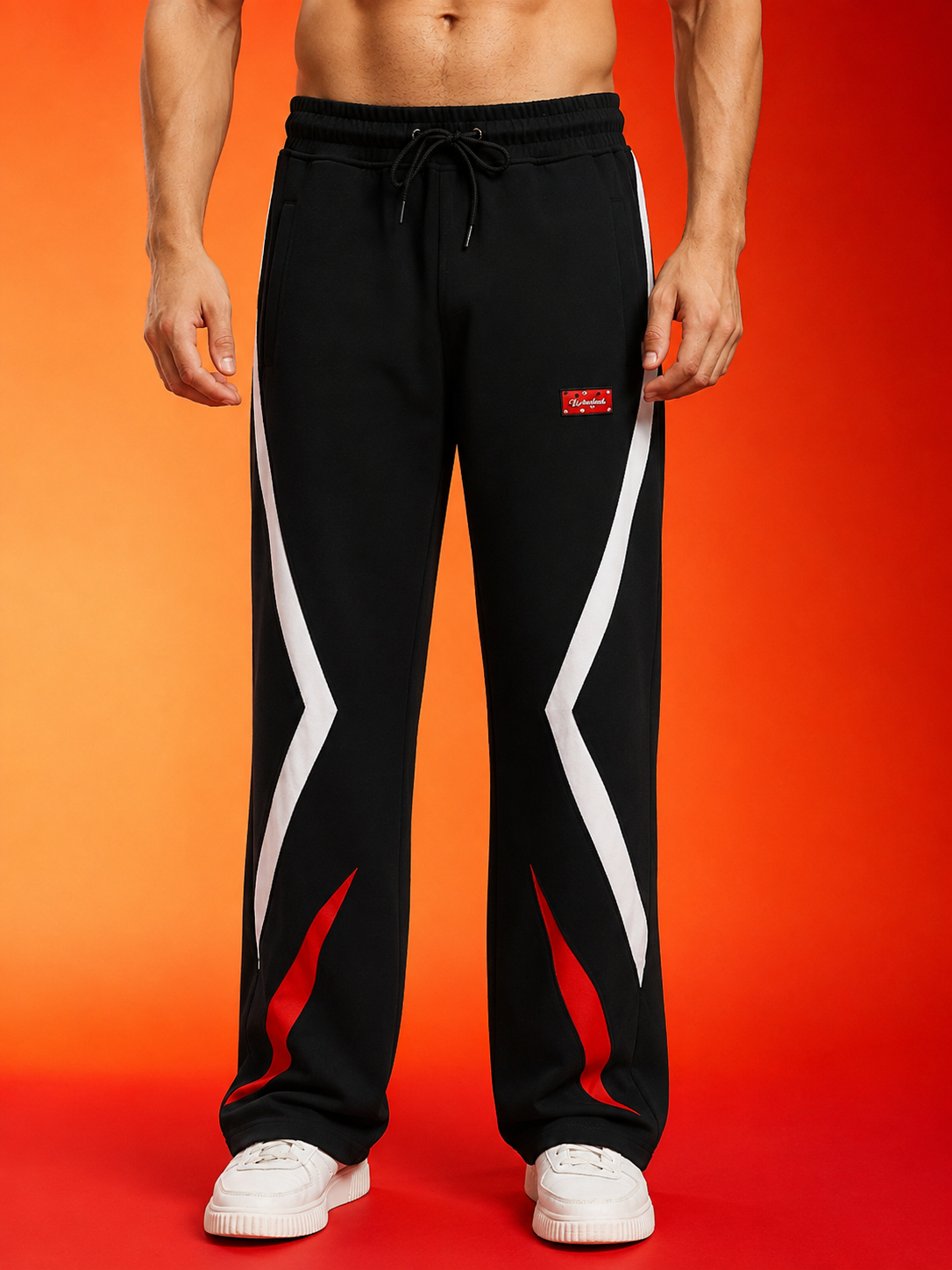 METROPOLITAN CONTRAST GRAPHIC JOGGERS BLACK MULTI