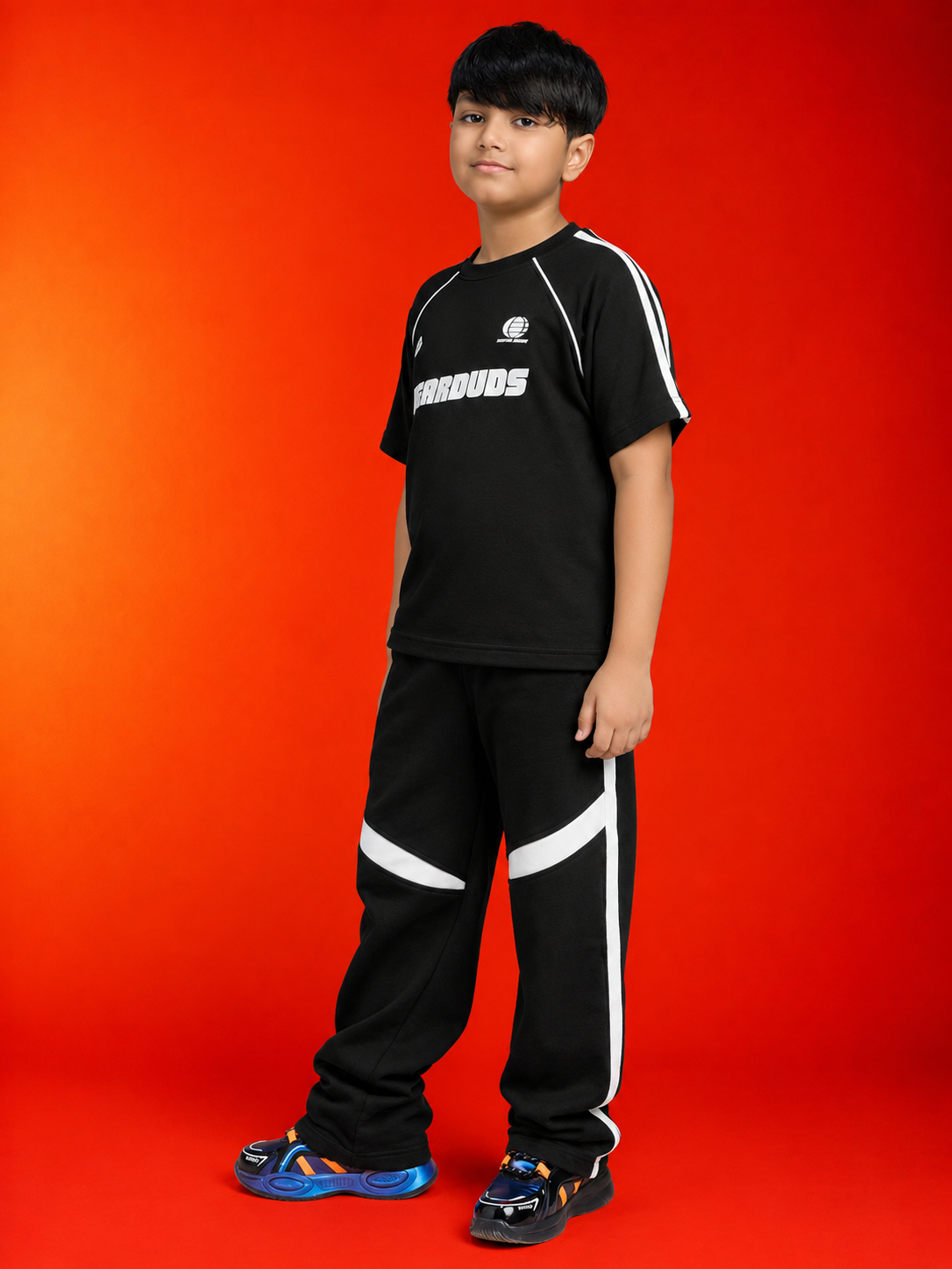 KIDS ROSTER T-SHIRT BOYS GIRLS BLACK WHITE