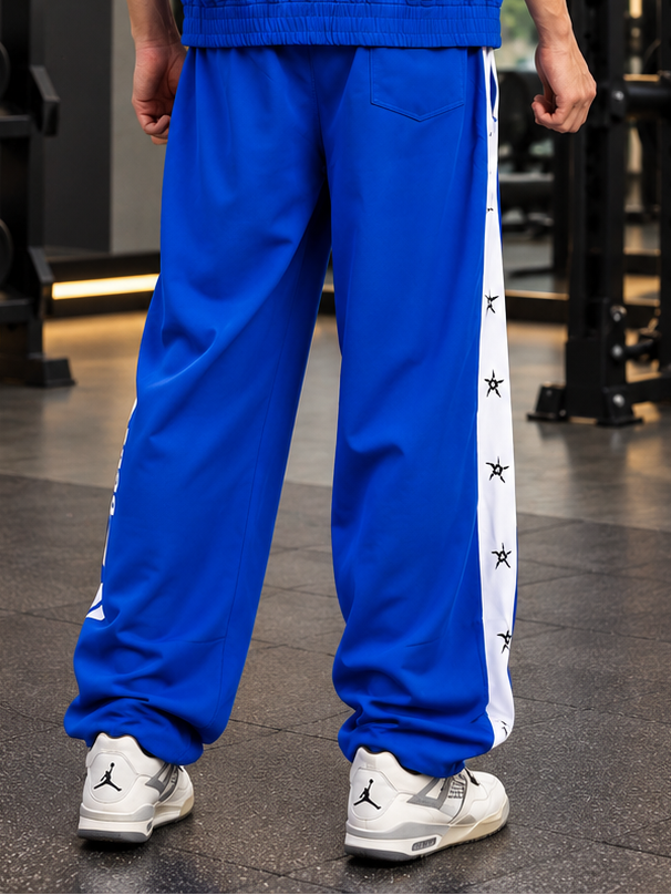 MATCHING LOOSE RELAXED JOGGER BLUE WHITE