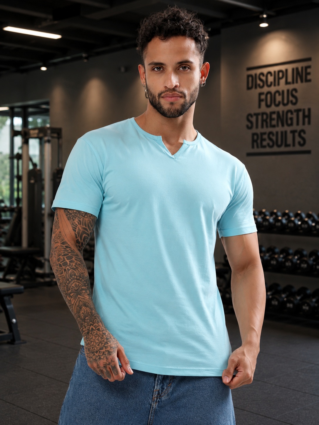 VIKING REGULAR FIT T-SHIRT SKY BLUE