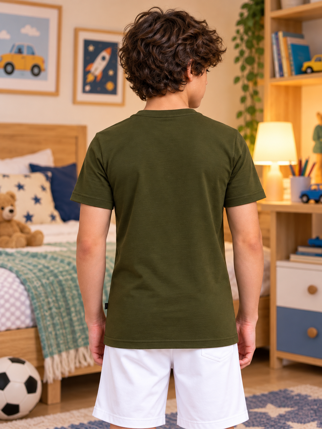 ROBAR REGULAR T-SHIRT FOR BOYS GIRLS OLIVE